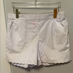 Joe Fresh White High Waist Lace Shorts